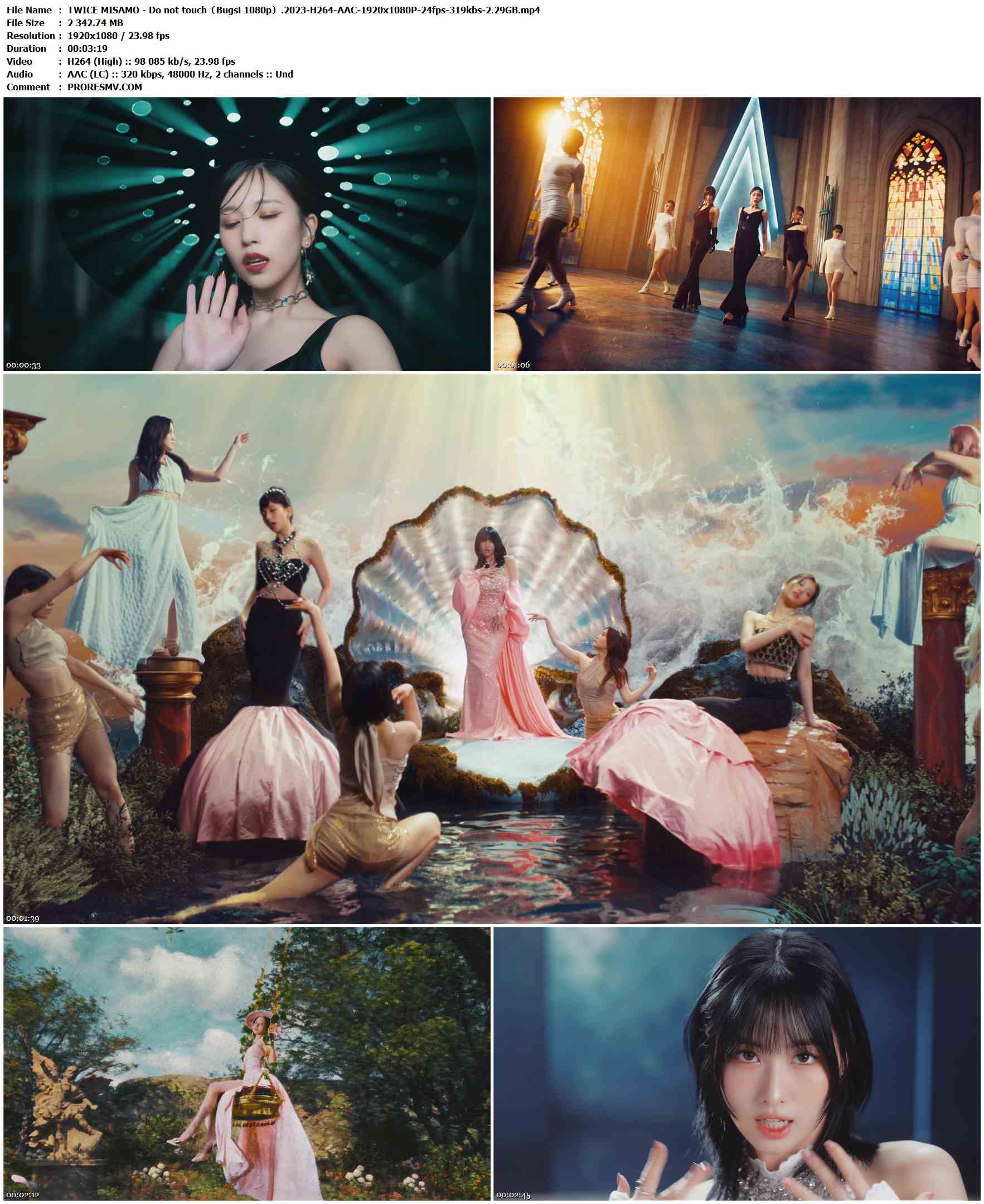 TWICE MISAMO - Do not touch（Bugs! 1080p）.2023-H264-AAC-1920x1080P-24fps-319kbs-2.29GB官方MV_高清MV